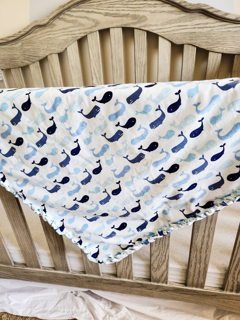 Minky Blanket for Babies and Toddlers Whale Baby Blanket READY TO SHIP MakerPlace by Michaels